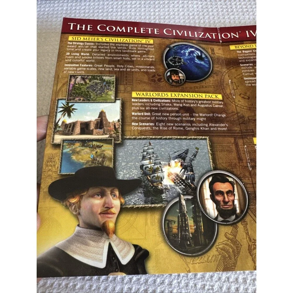 Sid Meier's Civilization 4 The Complete Edition PC Game DVD CIB Mint Disc